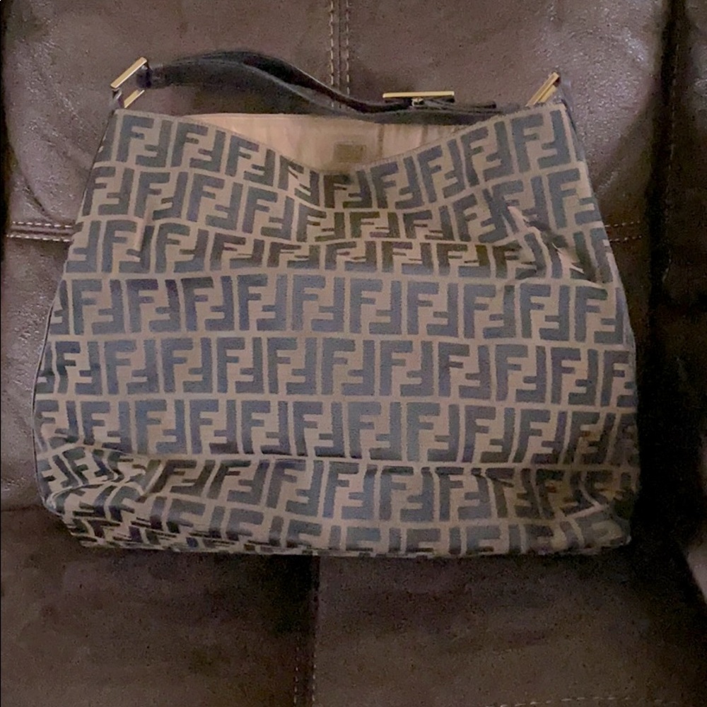 Fendi Tobacco Zucca Canvas & Leather Hobo